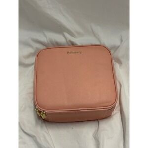 Behaesty Pink Makeup Travel Case with LED Lighted Mirror Professional Organizer